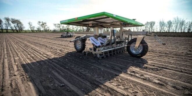 FarmDroid FD20: o robot amigo da agricultura biológica. Semeia e destrói ervas daninhas ao mesmo tempo