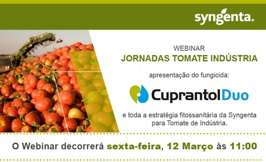 Syngenta organiza Webinar Tomate Indústria a 12 de Março