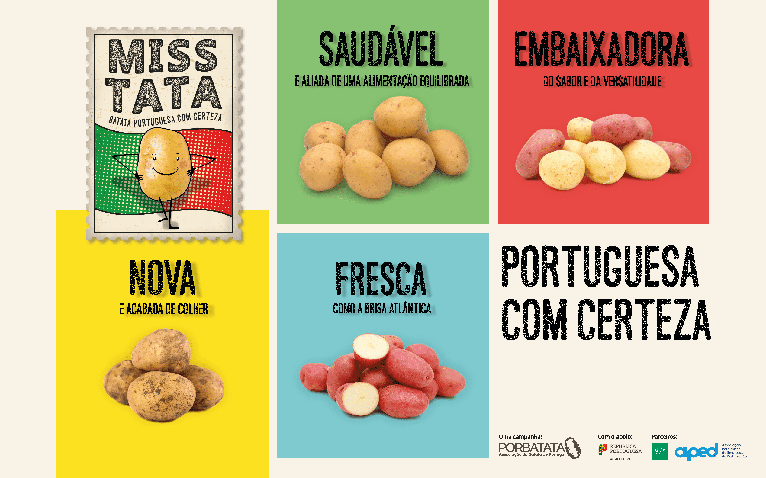 Batata nacional chega pela primeira vez aos consumidores com selo Miss Tata